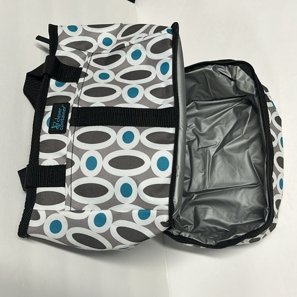 🆕 Insulated Meal Lunch and Snack Bag Tote Two Compartments with Black Handles - Picture 5 of 7